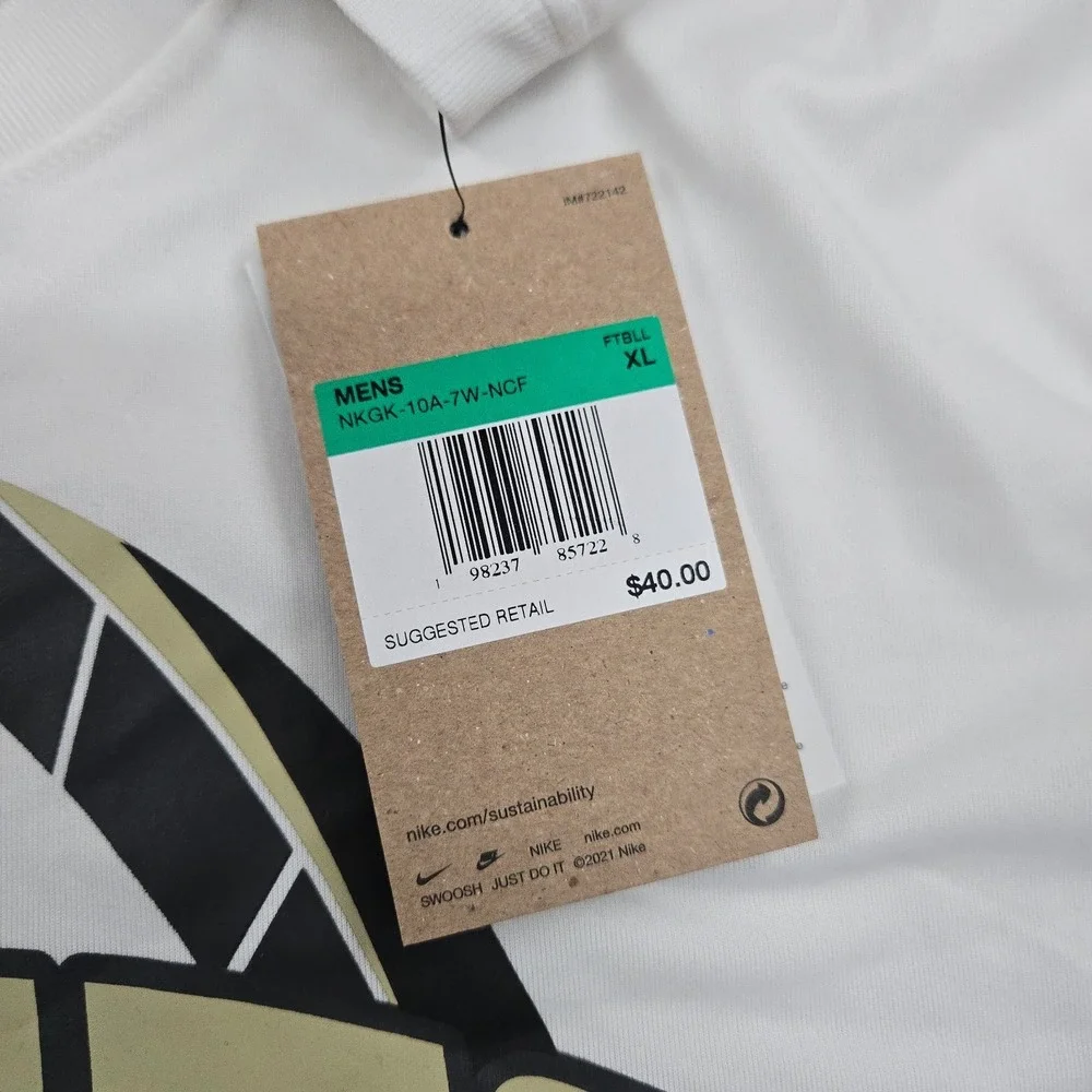 Nike Dri-Fit New Orleans Saints Shirt Mens XL White Short Sleeve NFL Football